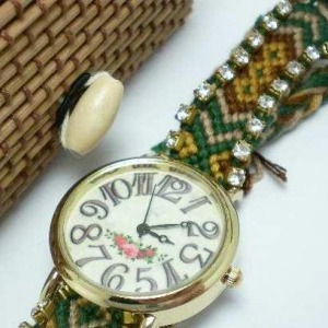 Kilim desenli swarovski taşlı kordon
